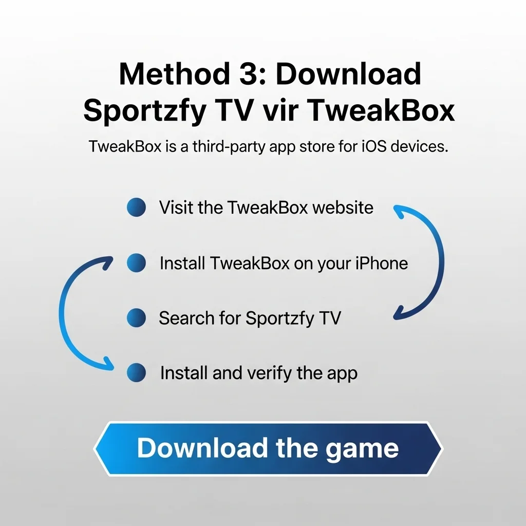 Step 3 to download sportzfy for IOS